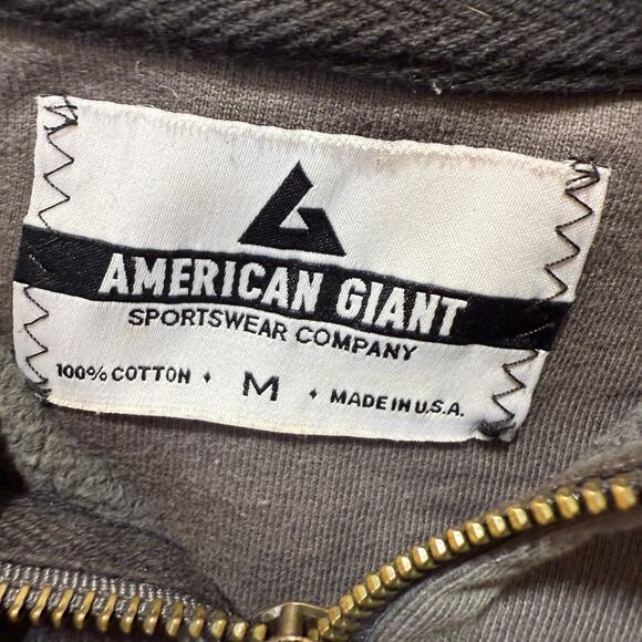 American Giant Men’s Classic Full Zip Hooded Sweatjacket Size M - Picture 9 of 11